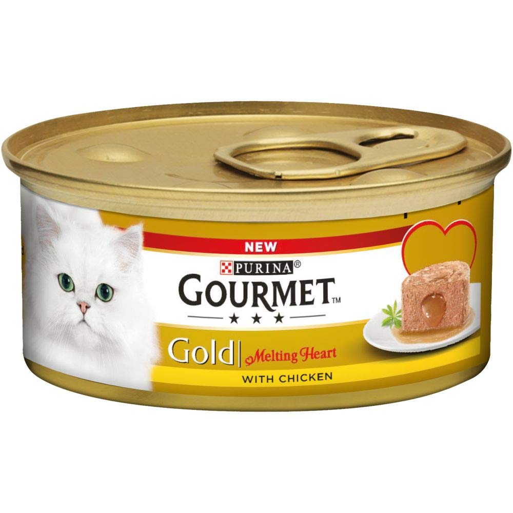 Gourmet Heart Cat Food, Gold, 12 x 85 g