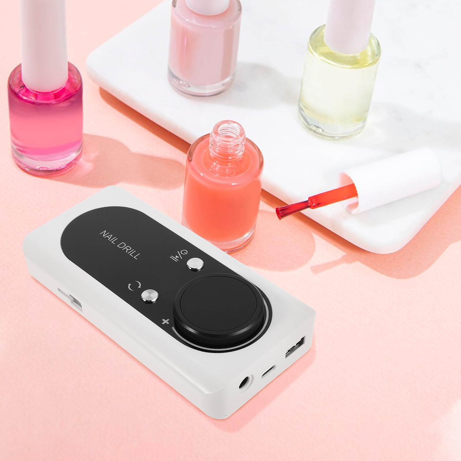 Taladro de Uñas Recargable Portátil Lima Eléctrica para Uñas Acrílicas y Gel Equipo Profesional para Salón de Manicura y Pedicura Herramienta Versátil para Cuidado