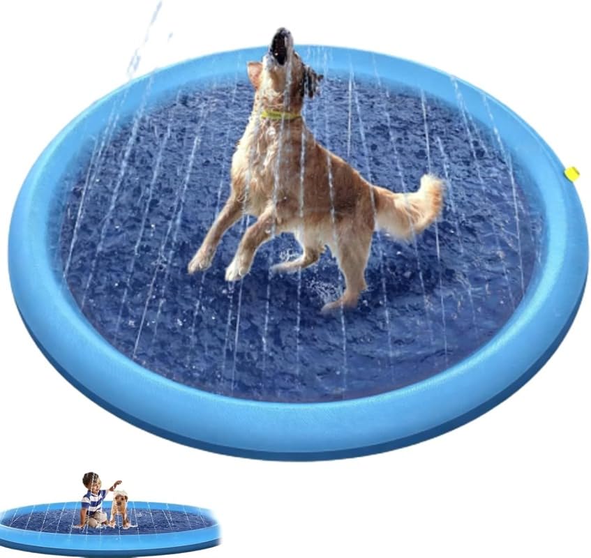 Luvura Dog Sprinkler，Dog Splash Pad (59in)