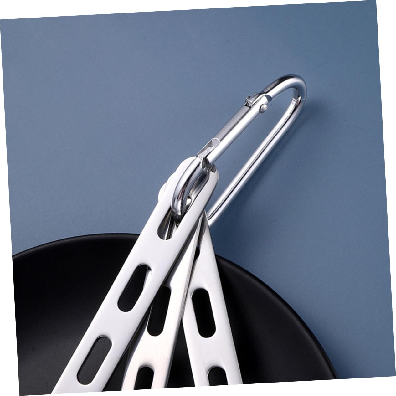 Toddmomy 3sets Posate Portatili Acciaio Inossidabile Per Campeggio e Viaggi Kit Completo Con Forchetta Cucchiaio e Cutter Facile Da Trasportare Per Picnic e Attività Outdoor