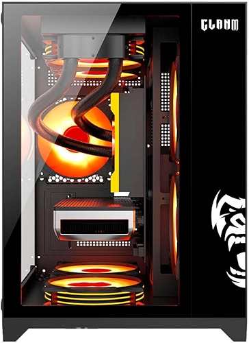 GABINETE GAMER GRODD NIGHT LATERAL DE VIDRO - AQUÁRIO - PARA 7 FAN - CLANM