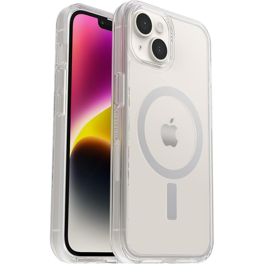 Immagine del prodotto Otterbox Cover per iPhone 14Phone 13 Symmetry+ Clear per MagSafe, resistente a shock e cadute, sottile, testata 3x norme MIL-STD 810G, protezione antimicrobica, Trasparente