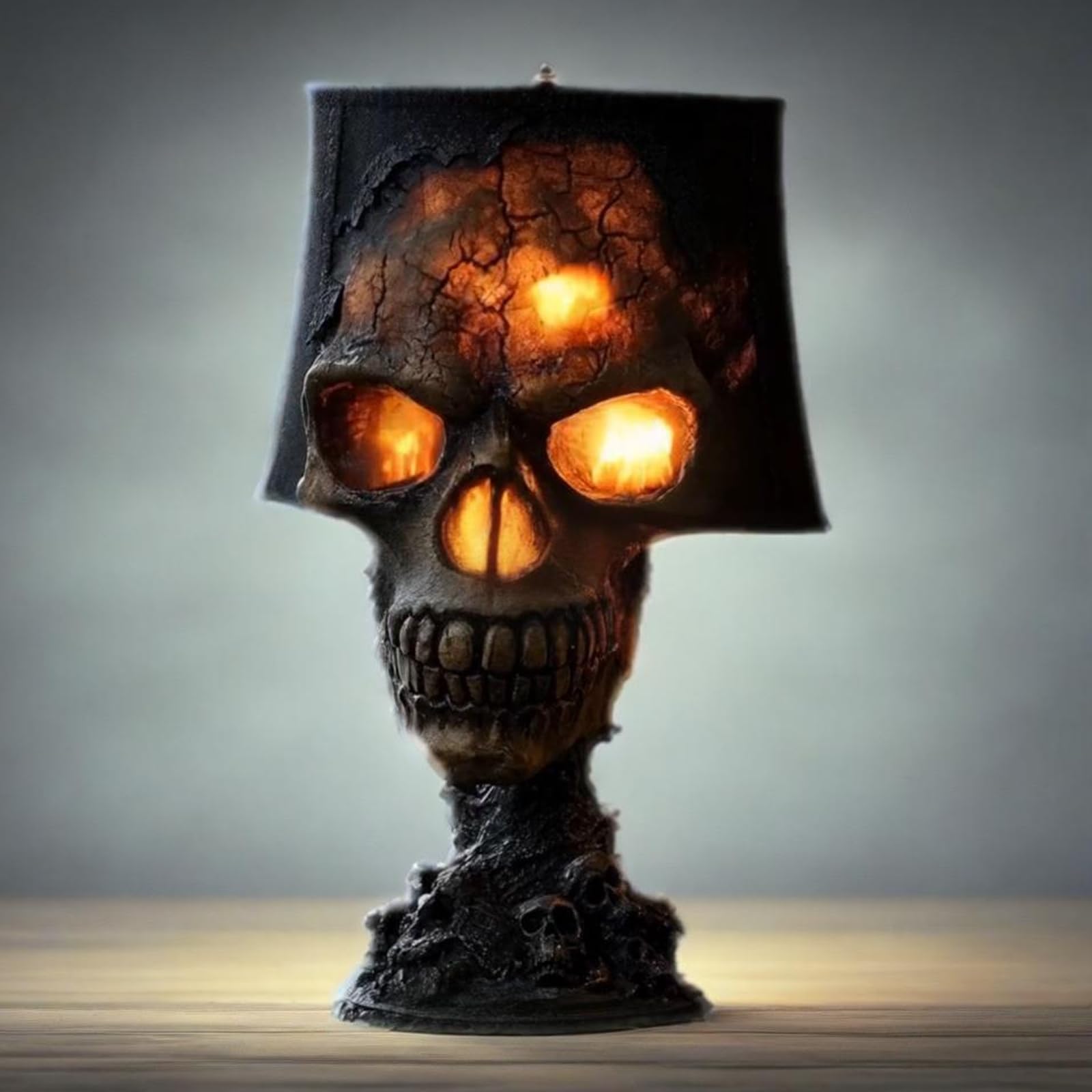 Lava Stone Skull Lamp,Human Skull Light Night Light，Skull