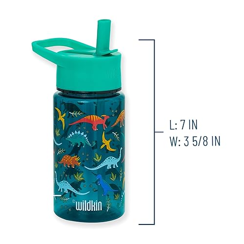 Vista 26 de Wildkin Botella de agua para niños de 16 onzas – Tritan sin BPA, tapa a prueba de fugas, duradera y fácil de limpiar – Caballos HORSES