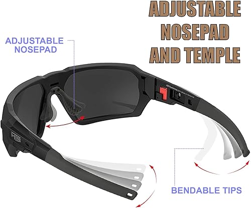 Miniatura 6 de HTS HUNTERSKY Equipo de protección Powersports - Gafas de sol acolchadas para motocicleta, antiempañamiento, a prueba de polvo y viento
