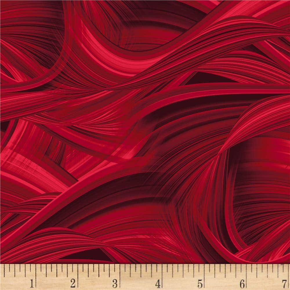 Sedona Wave 108'' Wave Texture Red Quilt Fabric