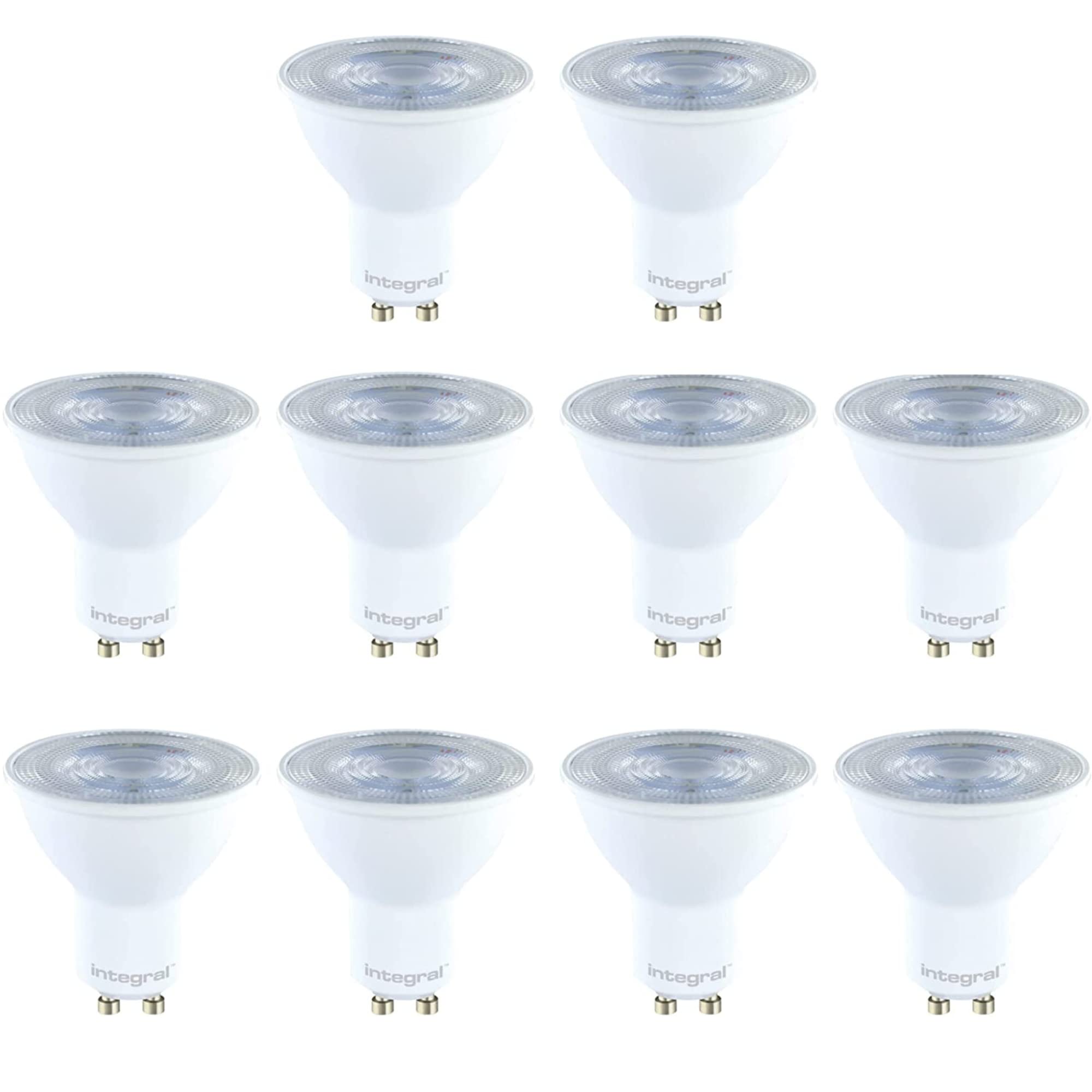 IntegralLED 3.6W LED GU10 Lamps Bulbs PAR16 Non-Dimmable Indoor Lighting: 10 Packs (4000K / Cool White)