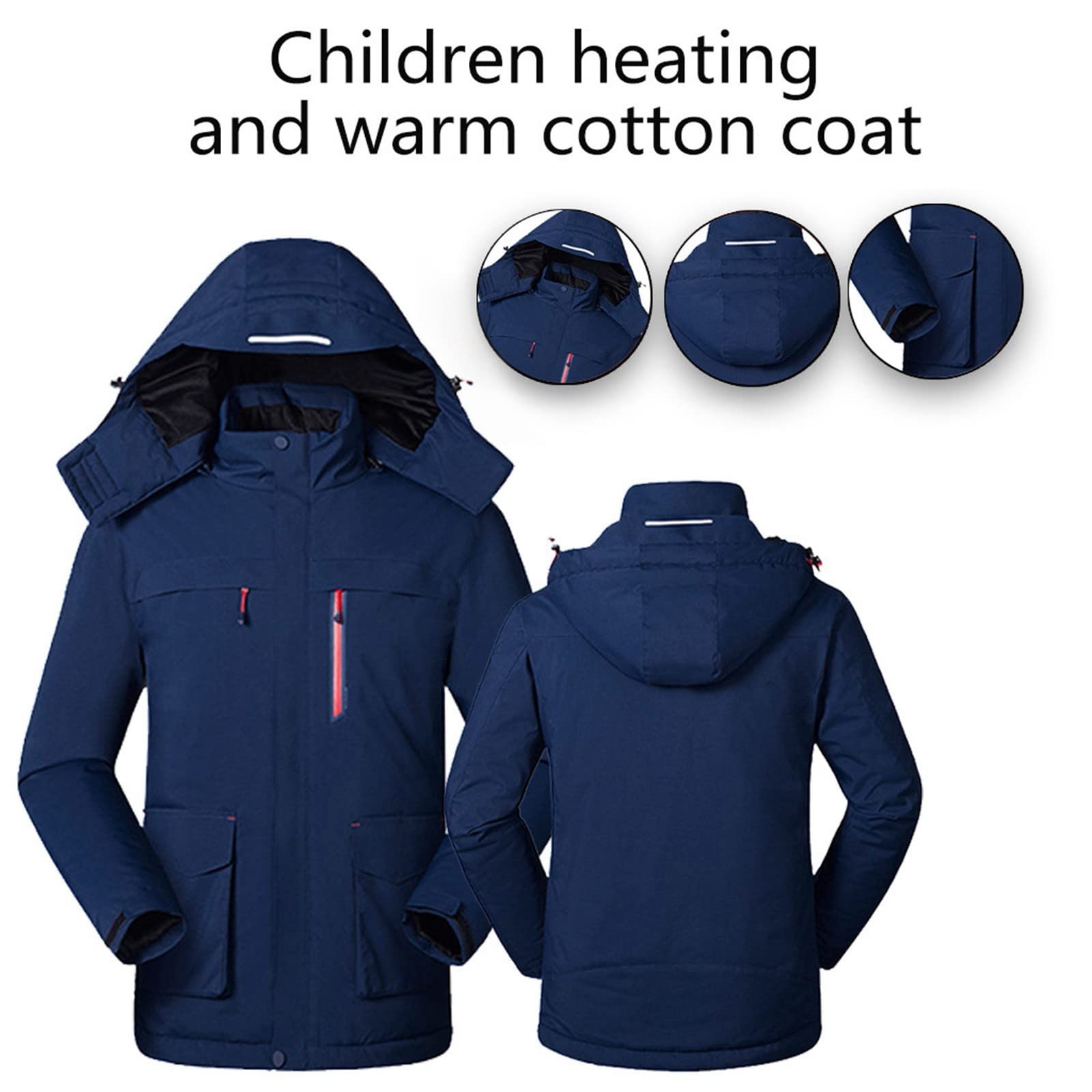 Chubasquero para mujer Chaquetas cálidas Senderismo Mujeres Zona de carga a prueba de viento Chaquetas calefactoras USB Calefacción Abrigo Hombres 3 Abrigo de mujer gab