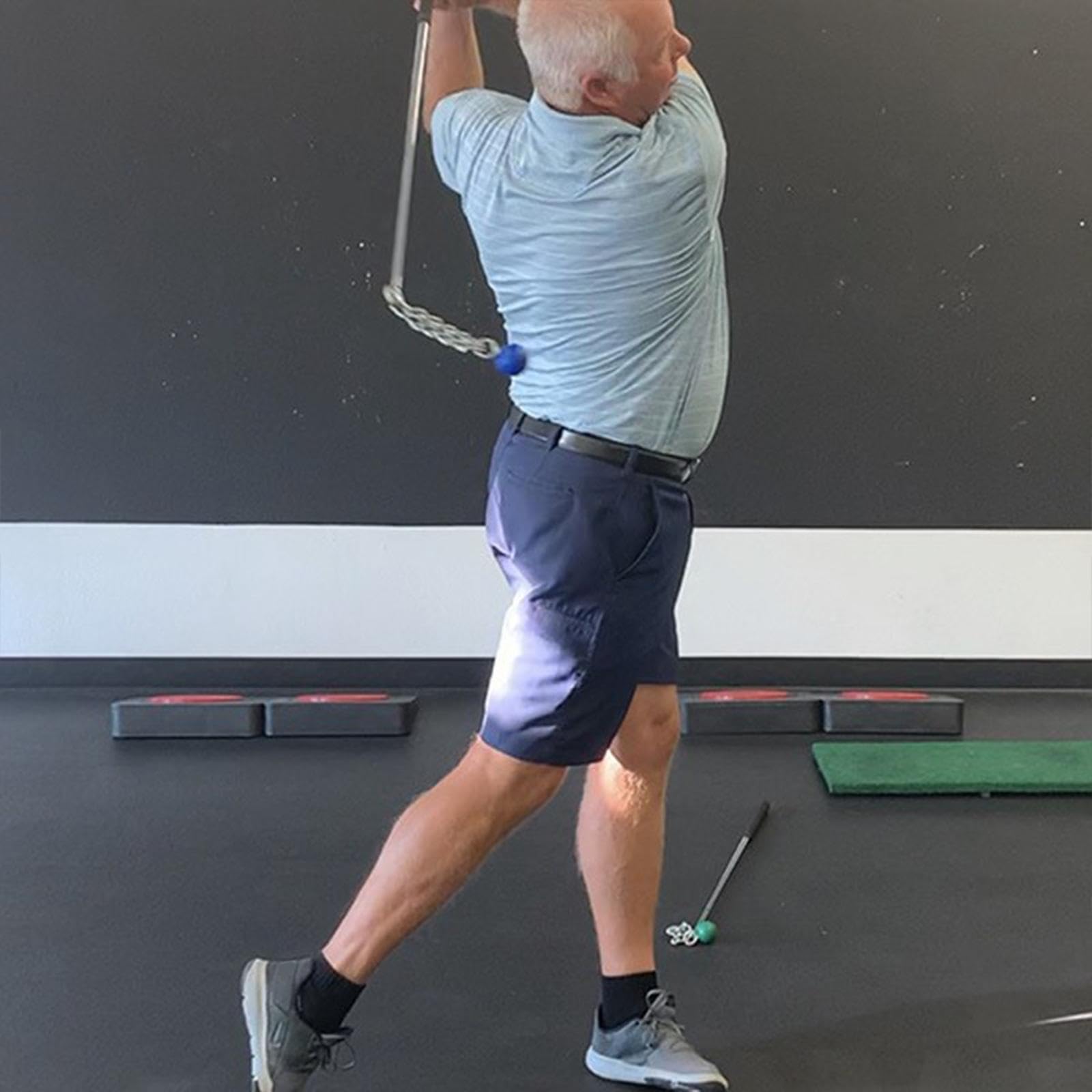 Entrenador de Golf Swing Ayuda Entrenamiento Práctica Equipo Bastón de Calentamiento Balance Función Mejorar Velocidad Precisión Material Acero