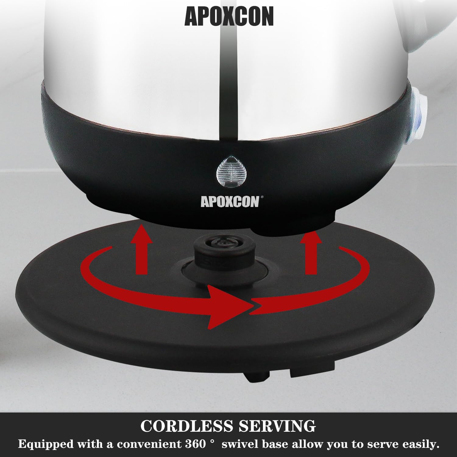 Cafetera eléctrica de acero inoxidable APOXCON 10 tazas inalámbrica