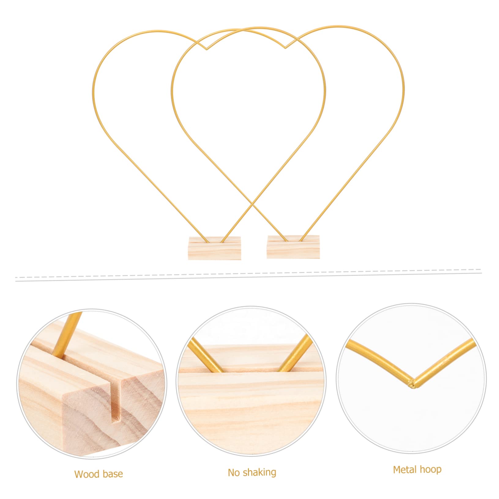 Happyyami 1Set Heart Shape Metal Floral Hoops Wreath Frame for DIY Crafts Tabletop Decor Wedding Supplies Versatile Hoop for Dreamcatcher Floral Arrangements