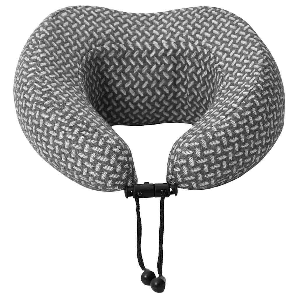 Reisekissen für den Hals aus Polyester 30 x 28 x 14 cm mit Memory-Schaum ergonomisch atmungsaktiv und waschbar inklusive Tragetasche für entspanntes Schlafen auf Reisen