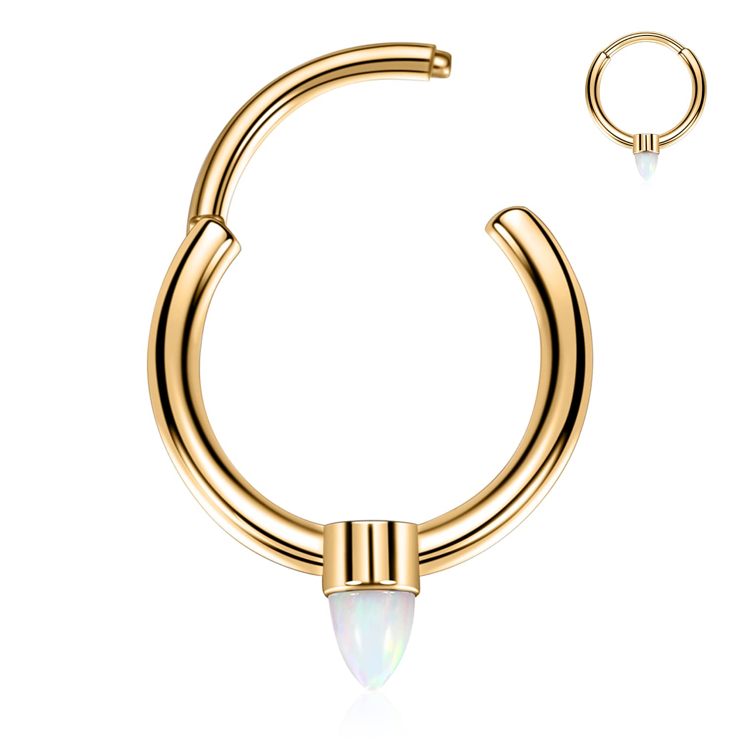 hengkaixuan Unique Animal Shape Septum Nose Ring Septum Jewellery 16G Daith Earrings Surgical Steel Nose Hoop Septum Clicker Conch Piercing Jewellery Rook Helix Tragus Cartilage Lobe Hoop Earring — view 52