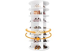 MAGIC UNION Shoe Rack: 360° Rotation, Vertical Space-Saving Shoe Organizer