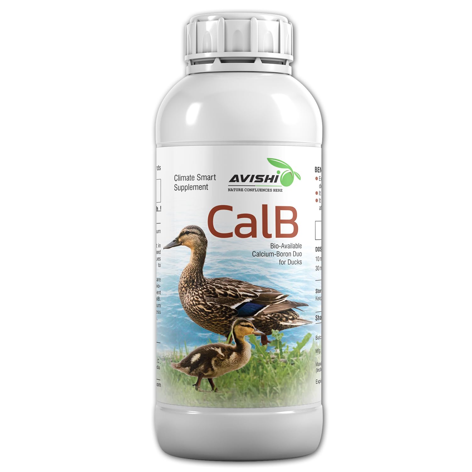 CalB Calcium-Boron (500 ML) Active Calcium for Ducks, Organic Feed Supplement for Strong Bones, Fast Wound Healing and Embryonic Development