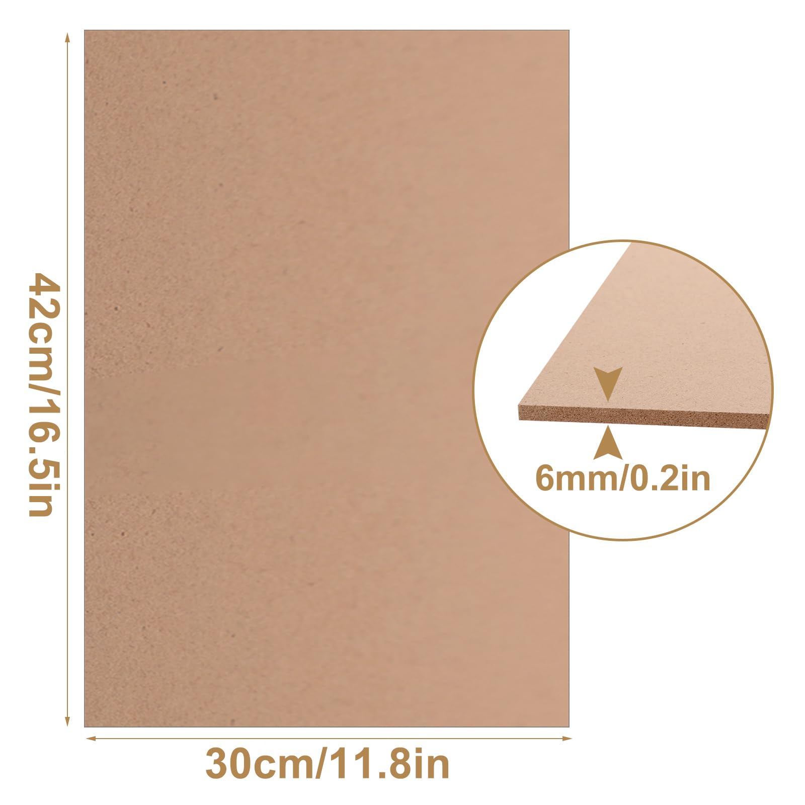 Lot de 10 planches en bois MDF A3 de 6 mm d'épaisseur, 42 x 30 cm, feuilles vierges en MDF pour peinture, modélisation, gravure, chantournage, arts