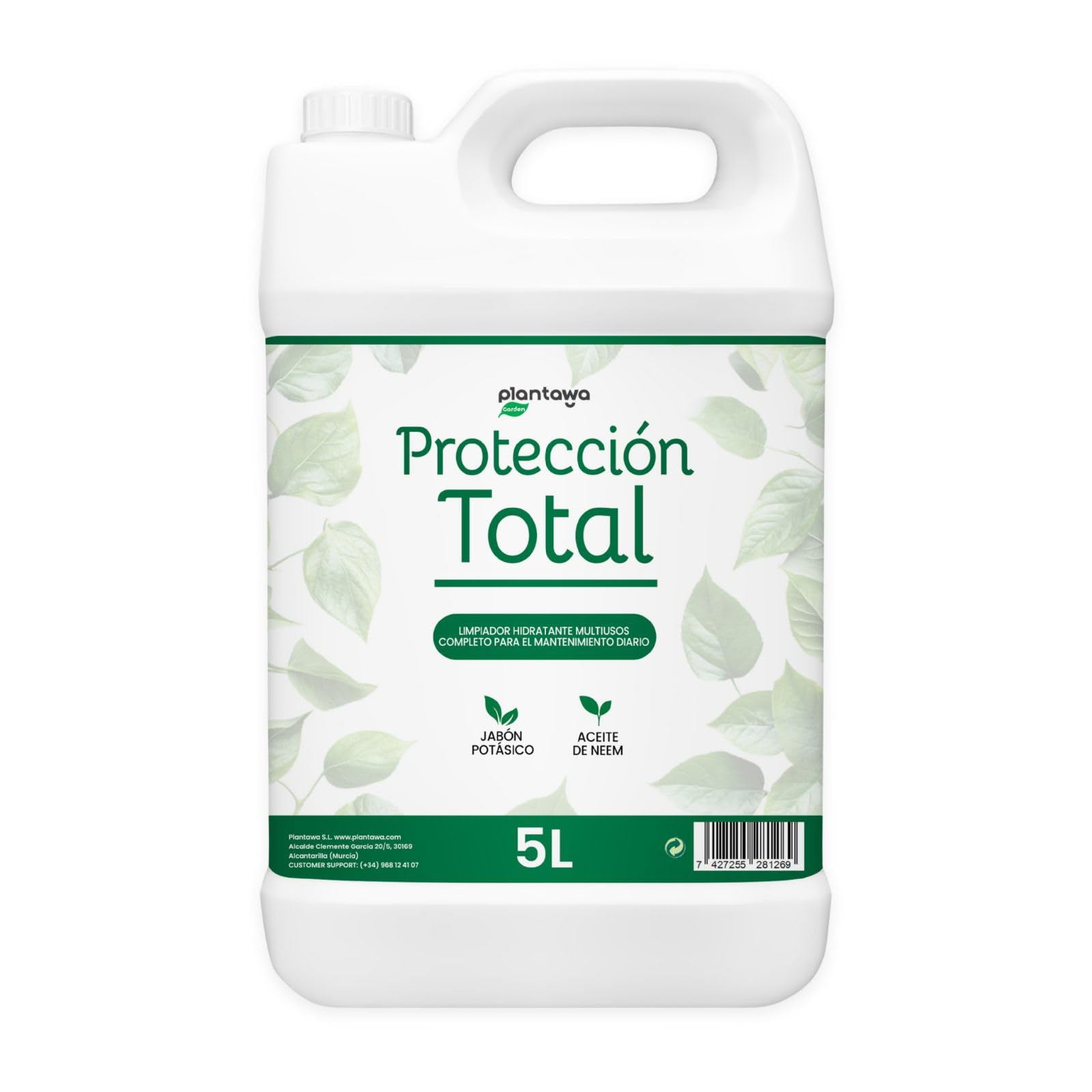 PLANTAWA Protección Total 5L | jabon potasico con aceite de neem | Solución Integral | Aplicación Sencilla y Versátil | Máxima Eficacia | Uso en Interiores y Exteriores