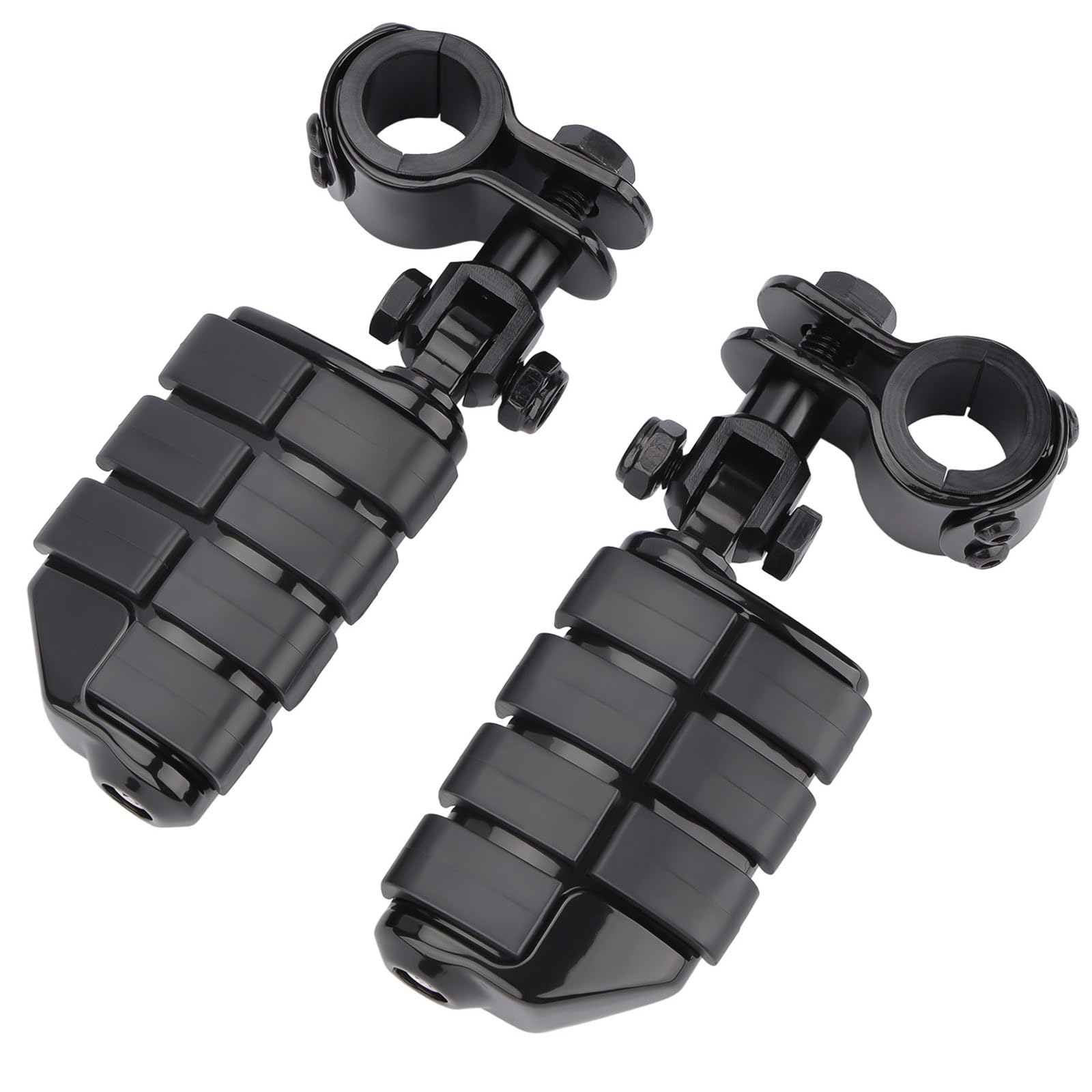 Harley Touring & Yamaha Honda Motorcycle Highway Foot Pegs (Gloss Black)