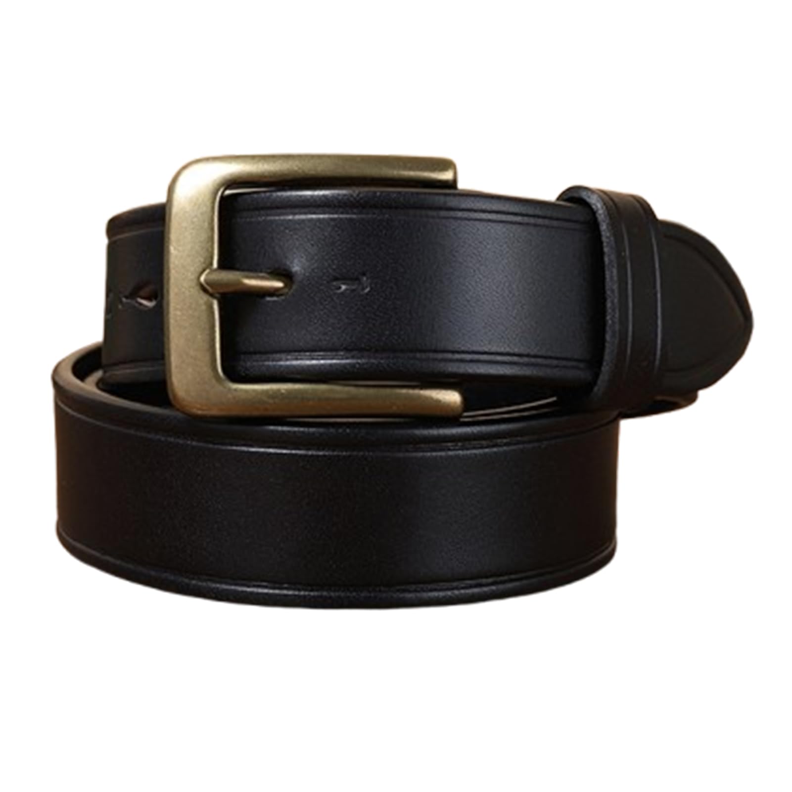 Cinturón De Piel De Vaca para Mujer De 2,8 Cm De Ancho Cinturones con Número De Moda Tallado Hebilla Dorada para Vestidos Vaqueros Correa(120cm/47, Black)