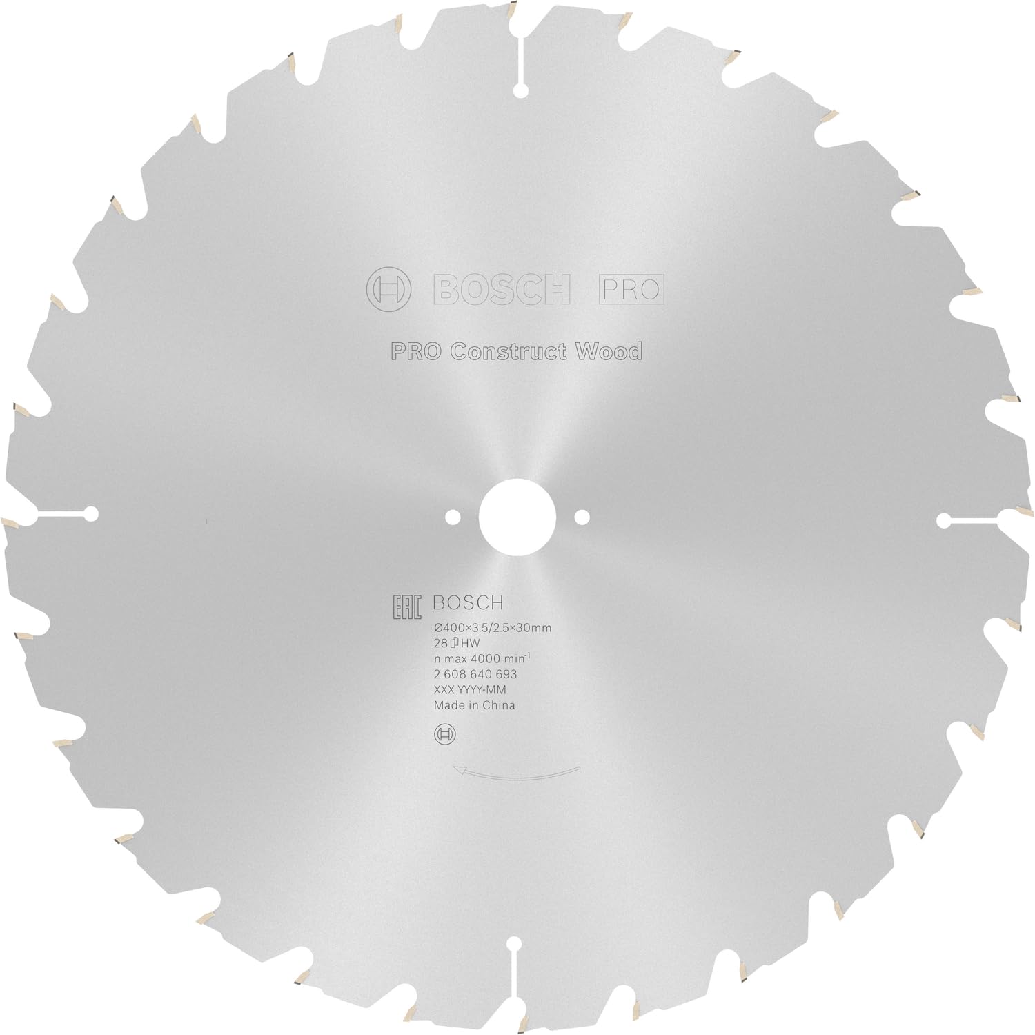 Bosch Accessories Bosch Professional 1x Kreissägeblatt Construct Wood (für Holz, Sägeblatt Ø 400 x 30 x 3,5 mm, 28 Zähne, Zubehör Kreissäge)