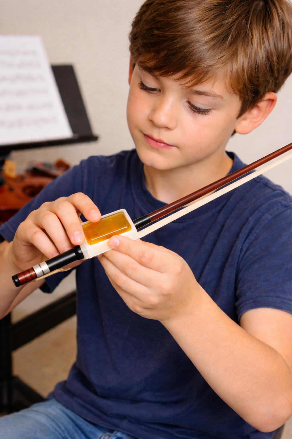 Colofonia Naturale per Violino, Viola e Violoncello – Colofonia naturale chiara per Archi poco polverosa – Colore Giallo – Confezione da 3 Pezzi (KIT - 3 Pezzi) - 5