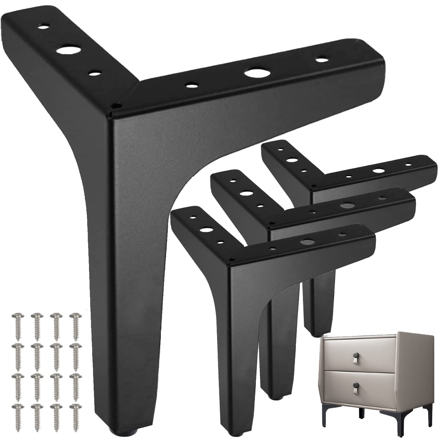 Buy Furniture Legs 7 Inch Matte Black Furniture Sofa Legs Metal