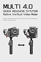 Vista 5 de Hohem iSteady MT2 Kit estabilizador de cámara con rastreador AIluz de llenado magnética, estabilizador cardán de 3 ejes todo en uno para cámara sin