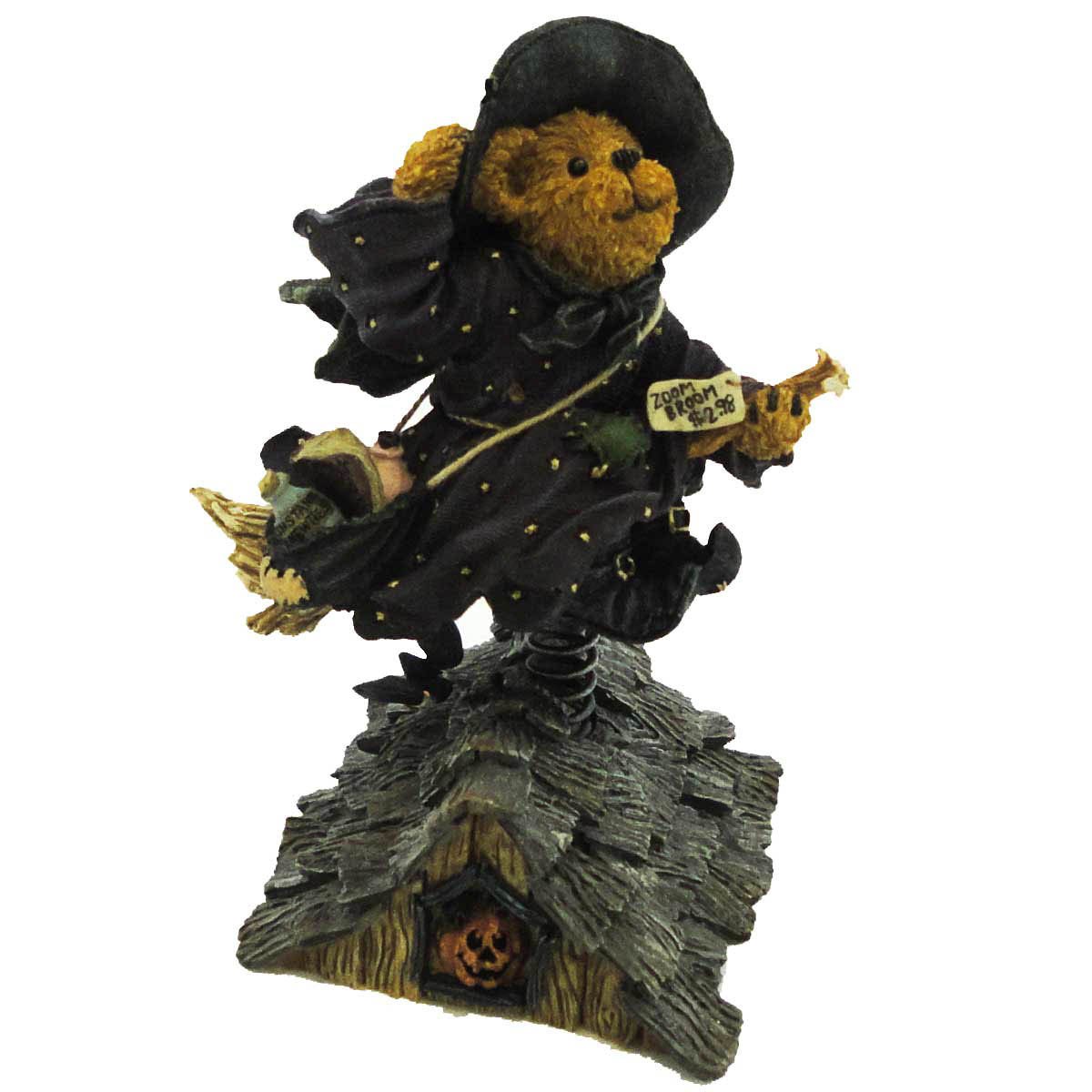 Boyds Bears Resin Griselda Broomster Midnight # Halloween Witch Bearstone - Resin 4.75 IN