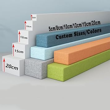 Soft Bed Wall Gap Filler, Custom Size Headboard Mattress Filler, Close the Gap, Washable Bed Bridge Bed Wedge for Single/Double/King Bed (Off-white)