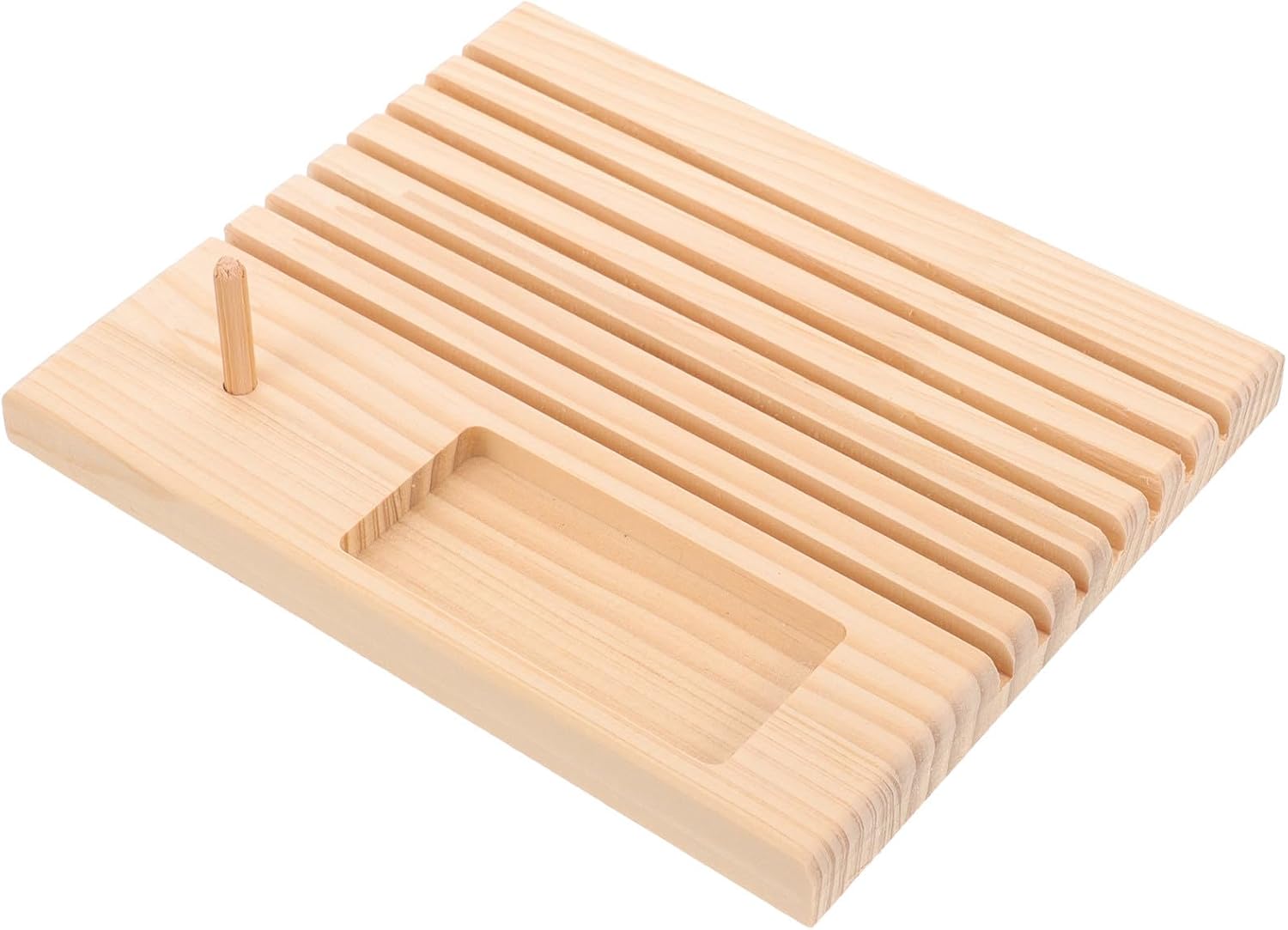 Wooden Spool Holder Stand for Sewing and Crafting Supplies Organizer