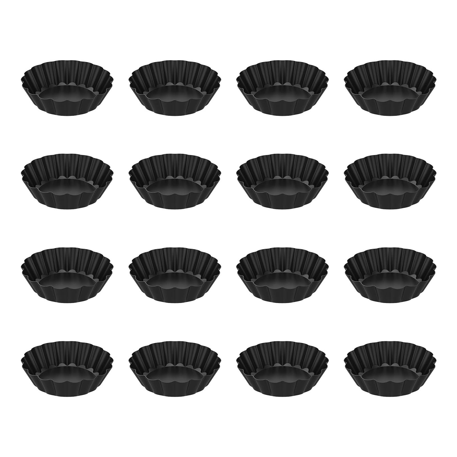 Moule à tartelettes en acier au carbone Moule à tartelettes en acier au carbone, moule pudding réutilisable, mini-tartelettes multifonctionnel, accessoires de pâtisserie