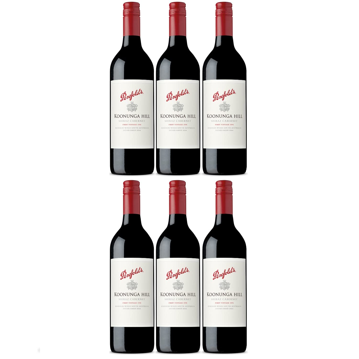 Penfolds Koonunga Hill Shiraz Cabernet Rotwein Wein Trocken Australien Inkl FeinWert E-Book (6 x 0,75l)