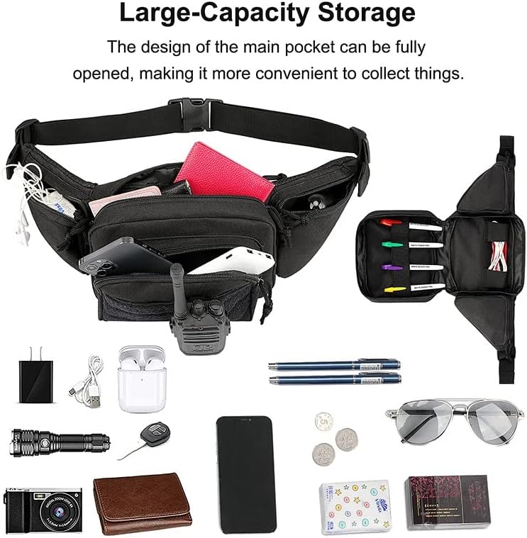 Miniatura 9 de Galaxy - Funda de transporte oculta para pistola  Funda táctica para riñonera bolsa para pistola de cintura se adapta a pistolas 1911 para camping