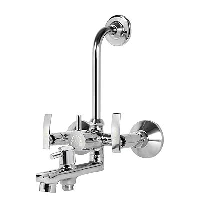 Tapglow TM22 Passion Brass 3 in 1 Wall Mixer with L Bend Mixer