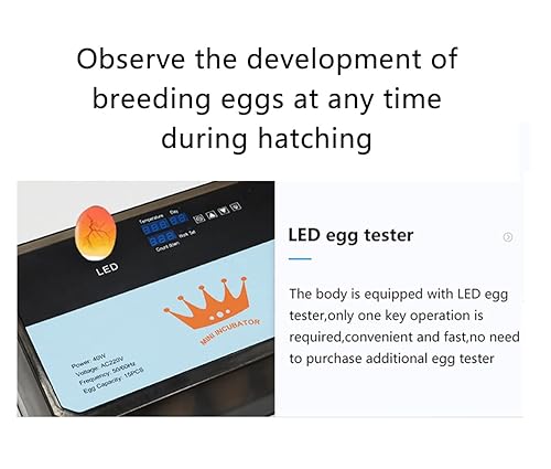 Miniatura 8 de Incubadoras para incubar huevos con volteador automático, incubadora para huevos de gallina, incubadora de huevos completamente automática,