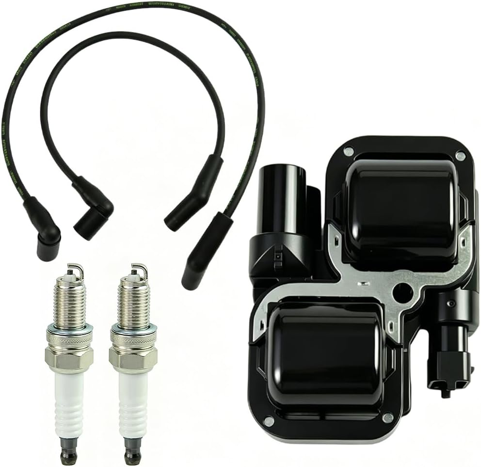 278001546 Ignition Coil with Spark Plug & Wire w/Cap Compatible with Can-Am Outlander MAX 500 570 650 Commander 800 800R 1000 Renegade 500 800 800R 420266070 278001546 27060002