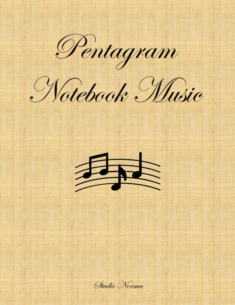 Pentagram notebook music: Consisting of 100 high quality white paper pages, measuring 21.59 x 27.94 cm. 12 staves for each sheet