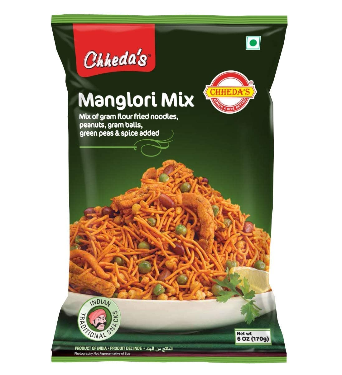 Chheda's - Manglori Mixture - Namkeen - Cripsy Snacks - Tea Time Snacks - 170Gm Pack of 4