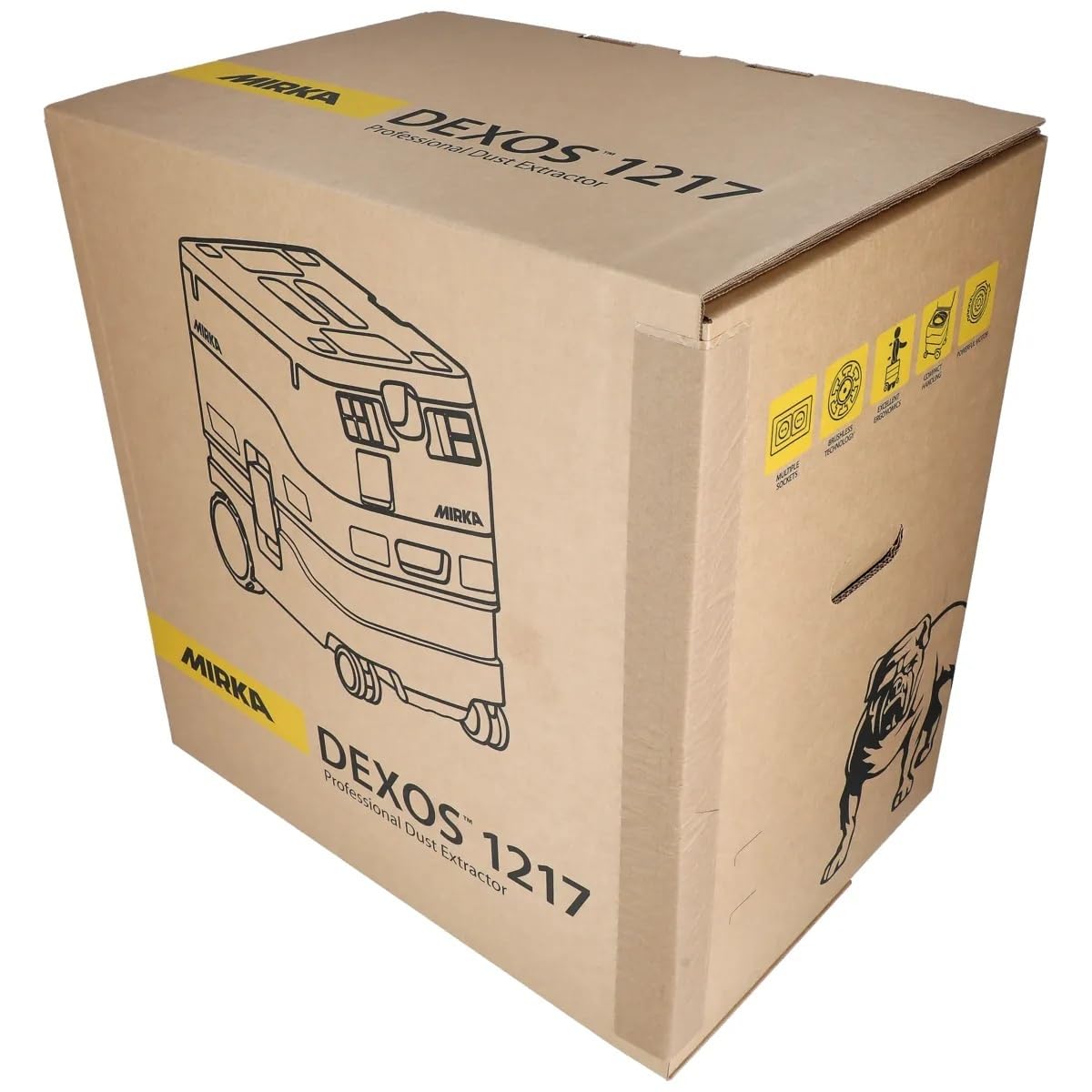 Mirka DEXOS 1217 M AFC/Aspirateur Industriel Classe M/Aspirateur Eau et poussière 17 l/Nettoyage Automatique du Filtre/Tuyau de 4 m et Manchon