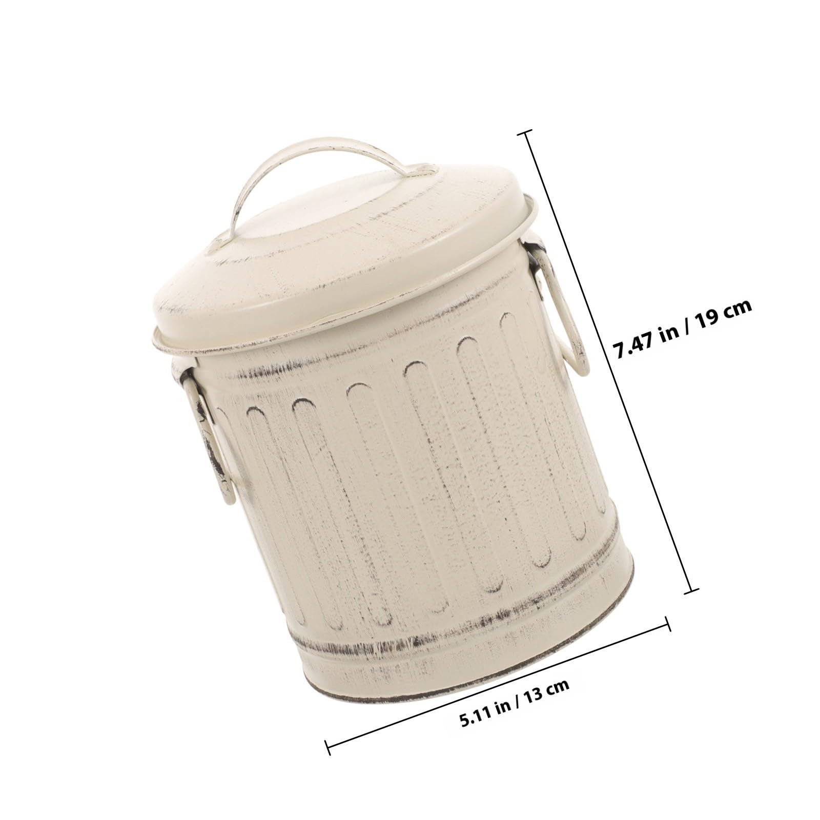 Secchio per Ash in Ferro con Coperchio, Capacità Grande, Design Vintage Semplice, Comodo da Impugnare, per Uso Domestico e Stufa