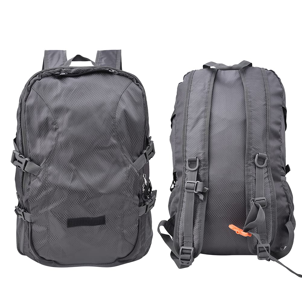 ECE - 816 Zaino da trekking pieghevole per esterno a energia solare, zaino da viaggio e campeggio impermeabile con pannello solare da 6,5 W per smartphone, zaino leggero per uomini