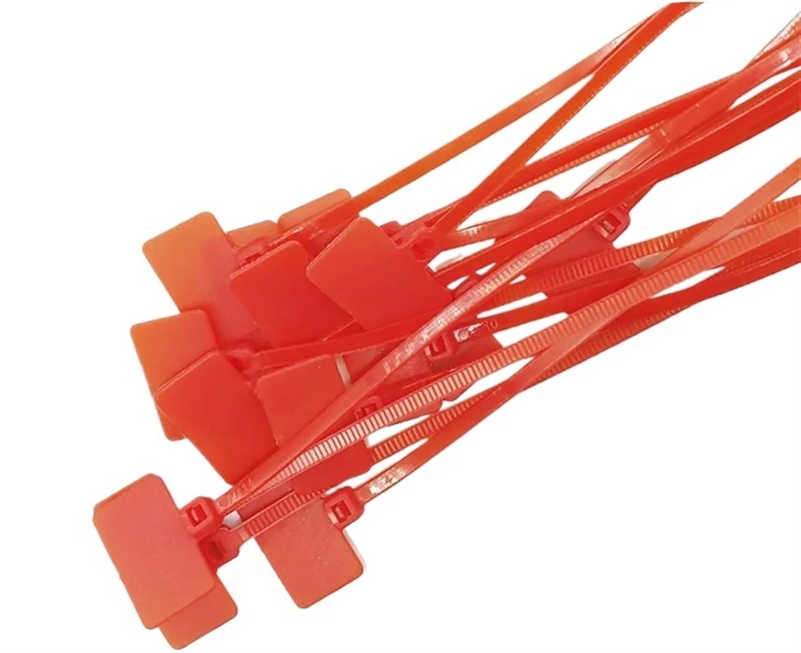 Marcatore Per Cavi 100 pz Easy Mark 4*150mm Fascette in nylon Etichette for etichette Fascette in plastica Marcatori Etichetta for cavi Fascette autobloccanti Per La Gestione Dei Cavi(100PCS Red)
