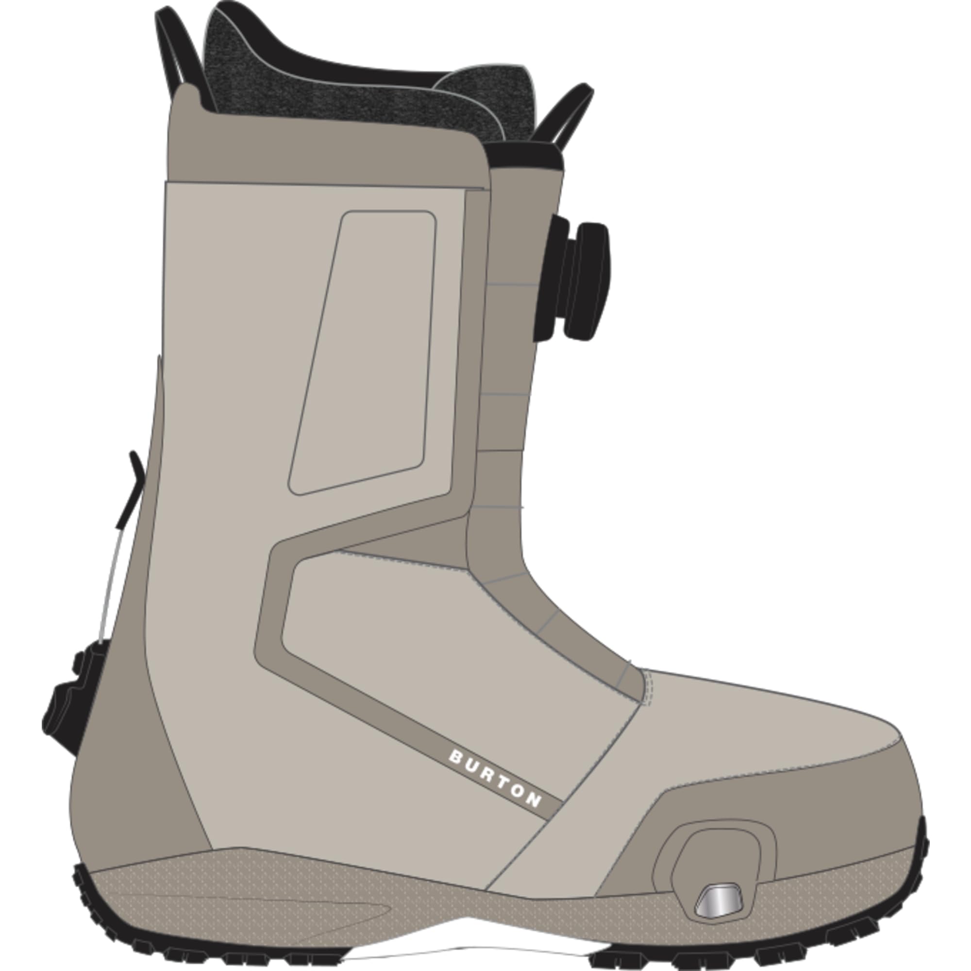 Burton Men's Highshot Step On Snowboard Boots, Chinchilla Gray, 9