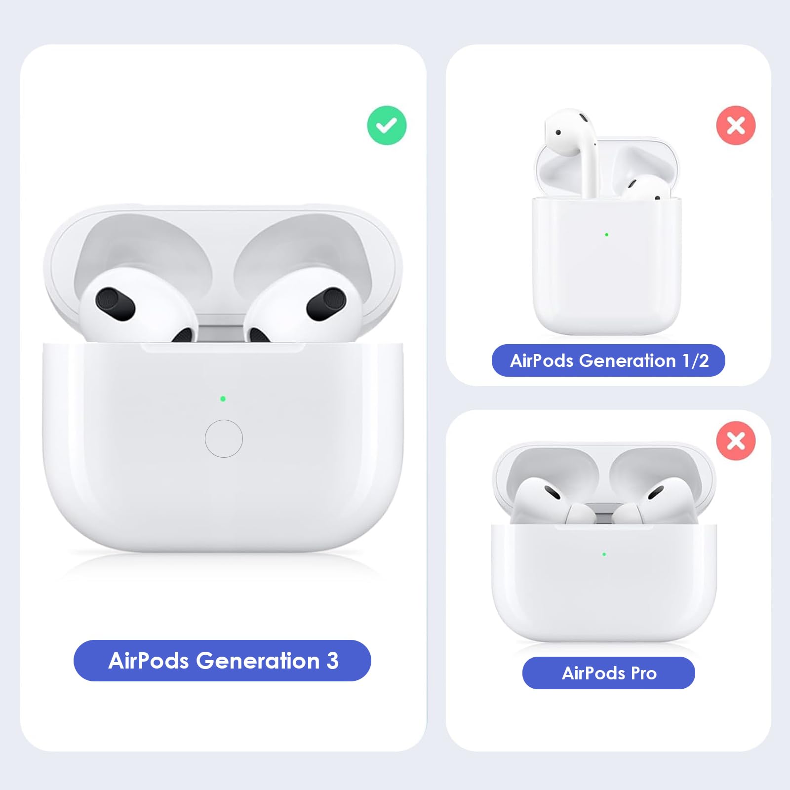 Amazon.com: Airpods 3 Charging Case Replacement, Wireless