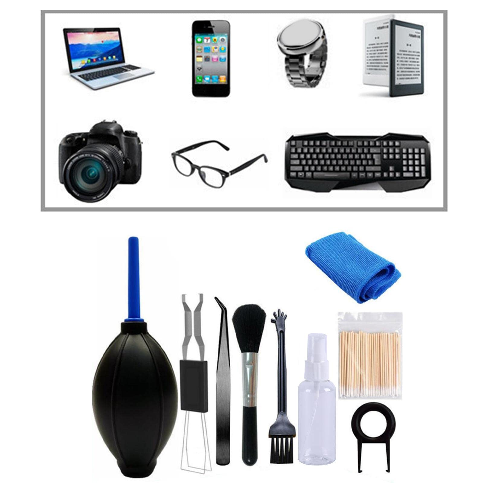5-teiliges 9-in-1 tragbares Bildschirm-Reinigungsset für Laptop, Tablet, mechanische Tastatur, 9-in-1-Tastatur-Reinigungsset