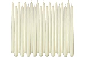 20 Pack Long Candle: Ivory Taper Candles
