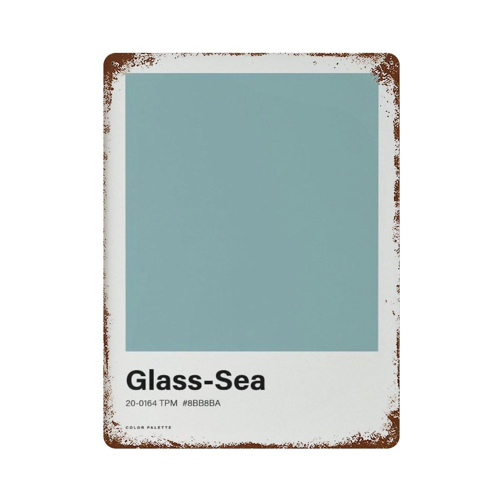xiaoxiaoshen Glass Sea Color Palette Minimalist Nordic Wall Decor Art Metal Tin Poster Modern Home Decor Art Home Bar Shop Decorations Vintage Sign 40x30cm