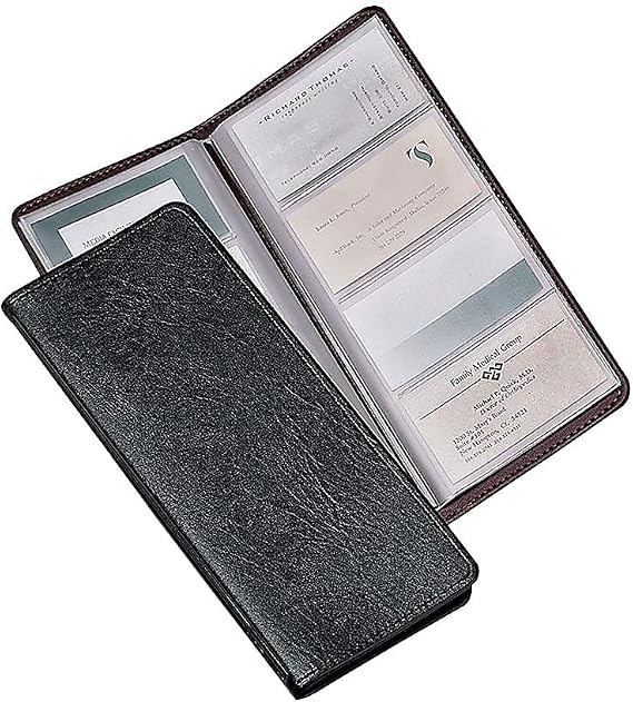 TOPS Cardinal Sewn Vinyl 96 Card File, Black (34422)