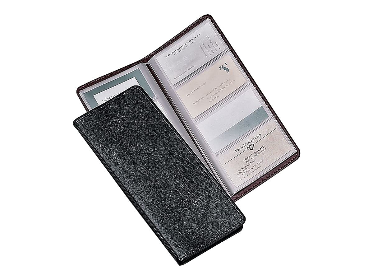 Amazon.com : TOPS Cardinal Sewn Vinyl 96 Card File, Black (34422