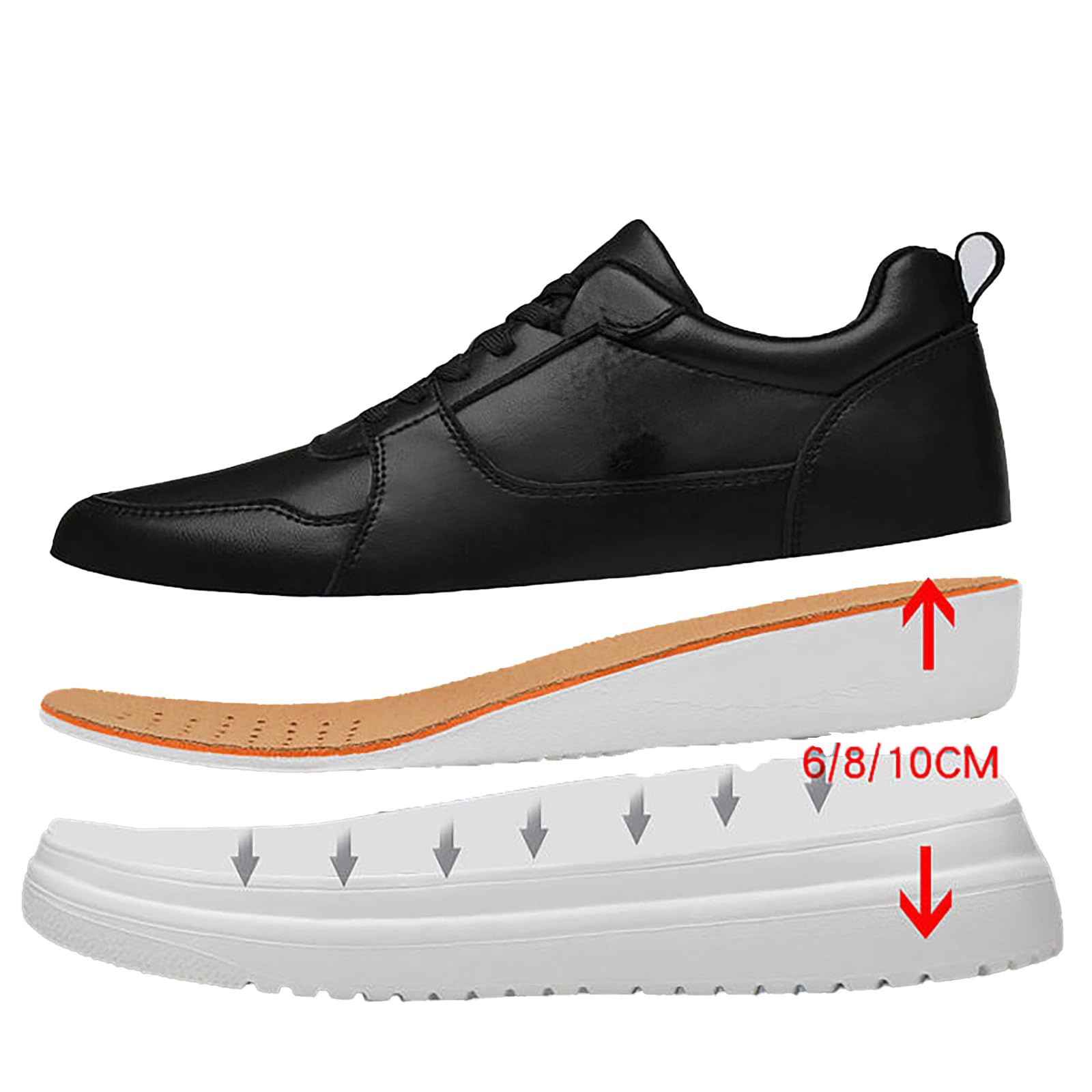 Generisch Zapatillas deportivas para hombre, zapatillas de ascensor para aumentar la altura, plantilla de 6 cm, zapatos para correr, zapatos de ocio, hombres, deportes transpirables, cómodos, zapatos